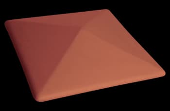 Керамическая шляпа для забора King Klinker Ruby red 01 445x445x90